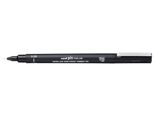 UNI-BALL PIN FINELINER SCHWARZ 0,03 MM