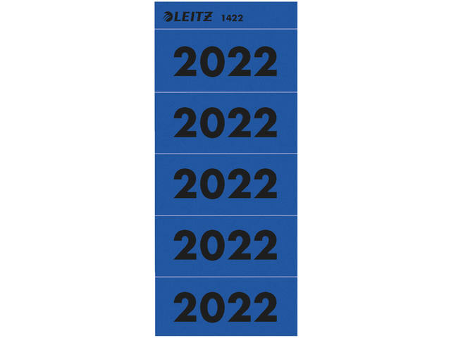 RUGETIKET LEITZ JAARTAL 2022 80MM BLAUW