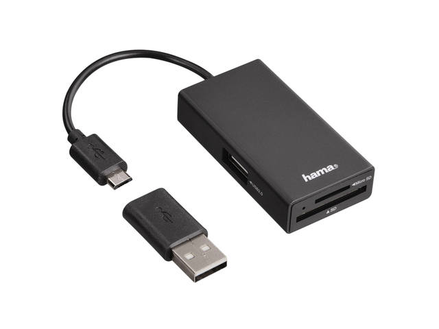 KAARTLEZER HAMA USB MICRO + USB-A ZWART