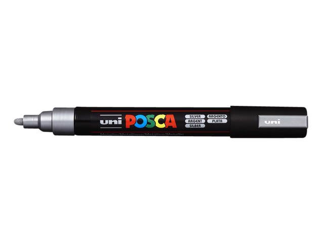 UNI-POSCA STIFT M PC5 ZILVER PC5AR 1