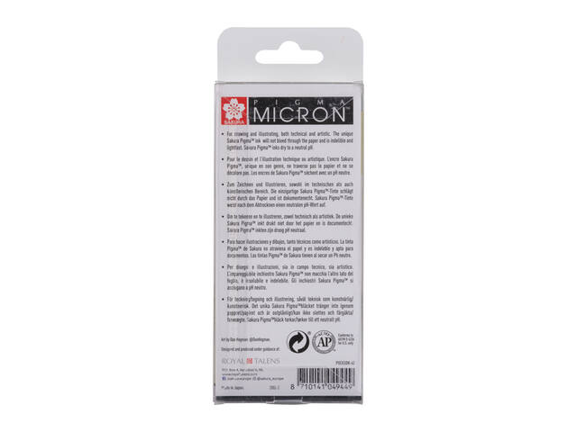 PIGMA MICRON FINELINERSET 6X SCHWARZ 2