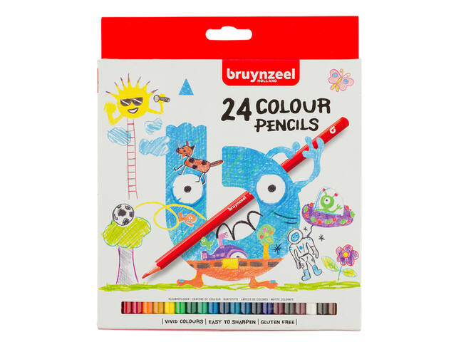 BRUYNZEEL KIDS KLEURPOTLODEN SET 24 STUKS