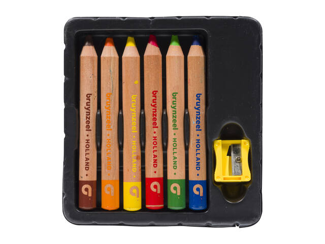 BRUYNZEEL KIDS ZACHTE KLEURPOTLODEN SET 6 STUKS 2