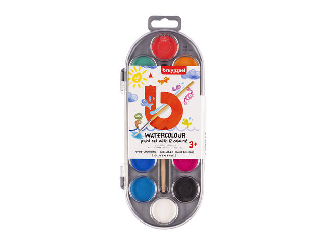 BRUYNZEEL KIDS WATERVERF SET 12 STUKS