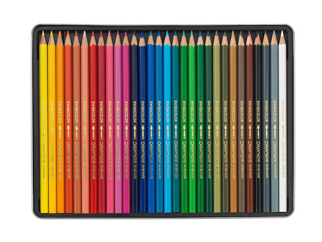 CARAN D'ACHE SWISSCOLOR AQUARELLSTIFTE SET 30 STÜCK 2