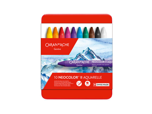 CARAN D'ACHE NEOCOLOR II WASSERVERMALBARE WACHPASTELL 10-ER