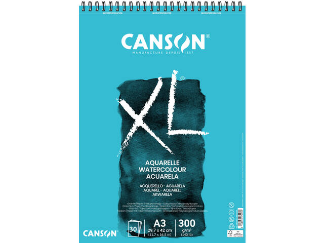CANSON XL AQUARELLPAPIER A3 BLOCK 30 BLATT