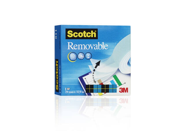 SCOTCH 3M MAGIC REMOVABLE KLEBEBAND 1 ROLLE 19MM X 33MTR