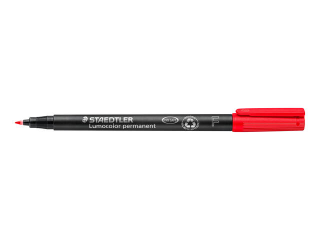 STAEDTLER OHP LUMO FINELINER F 318 PERMANENT ROT