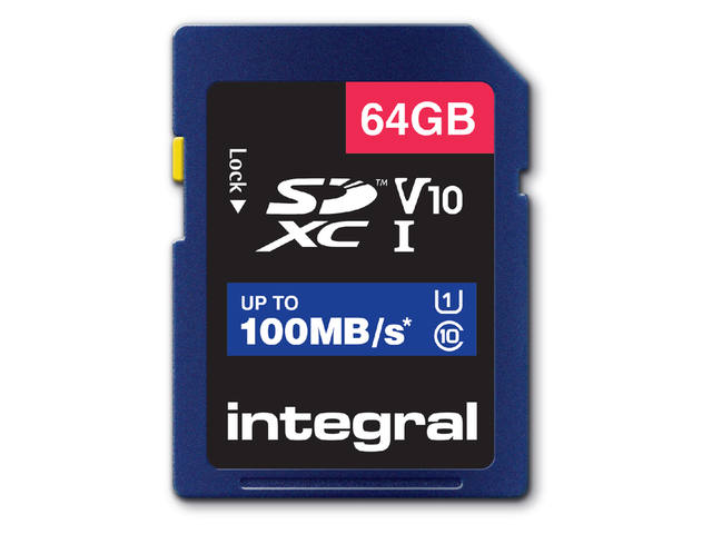 GEHEUGENKAART INTEGRAL SDHC V10 64GB