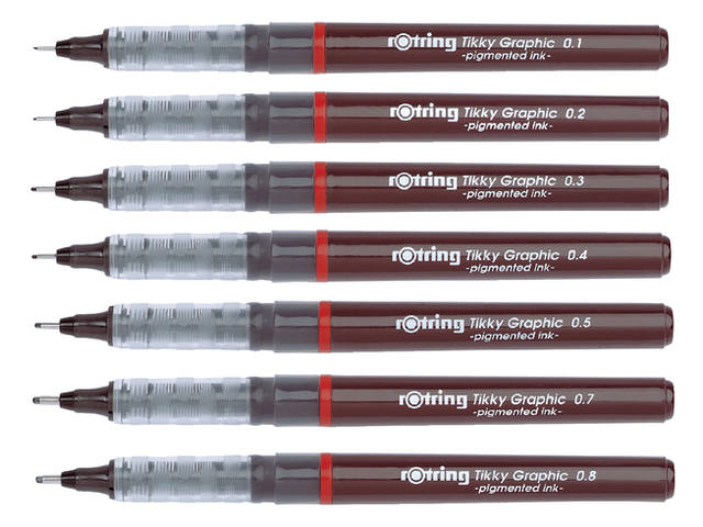 ROTRING FINELINER TIKKY GRAPHIC 0.1 2