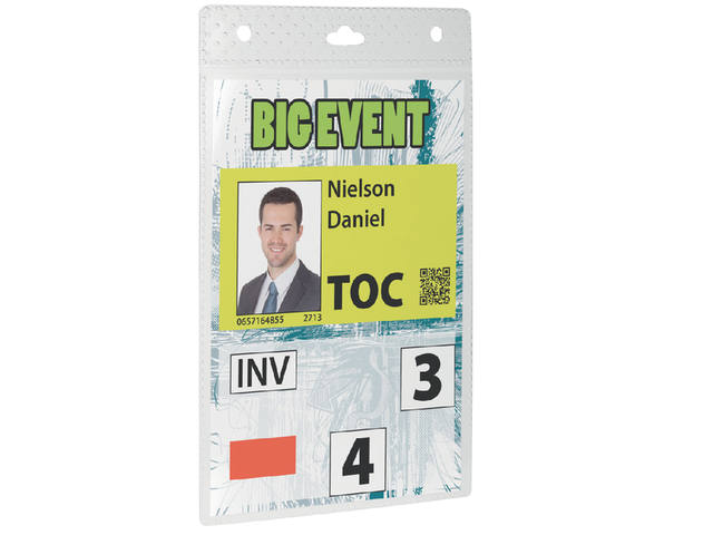 BADGE DURABLE EVENT A6 TRANSPARANT