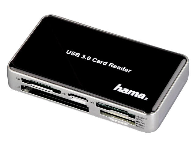 CARDREADER HAMA USB 3.0 ALL-IN-ONE ZWART