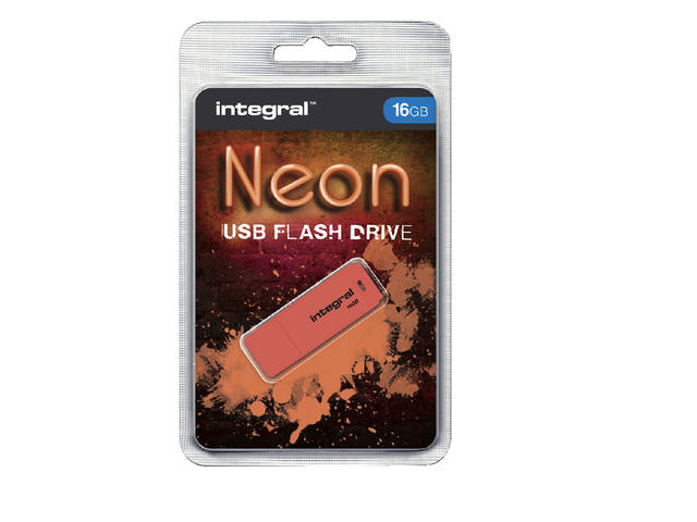 USB-STICK INTEGRAL FD 16GB NEON ORANJE