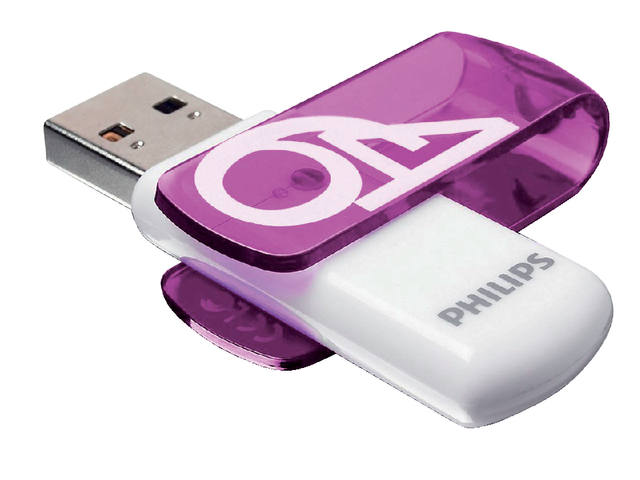 USB-STICK PHILIPS VIVID KEY TYPE 64GB 2.0 PAARS