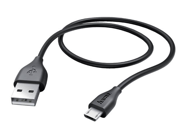 KABEL HAMA USB MICRO USB 1.4M ZWART