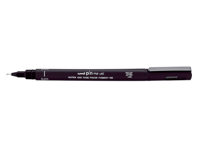 UNI-BALL PIN FINELINER SCHWARZ 0.05MM