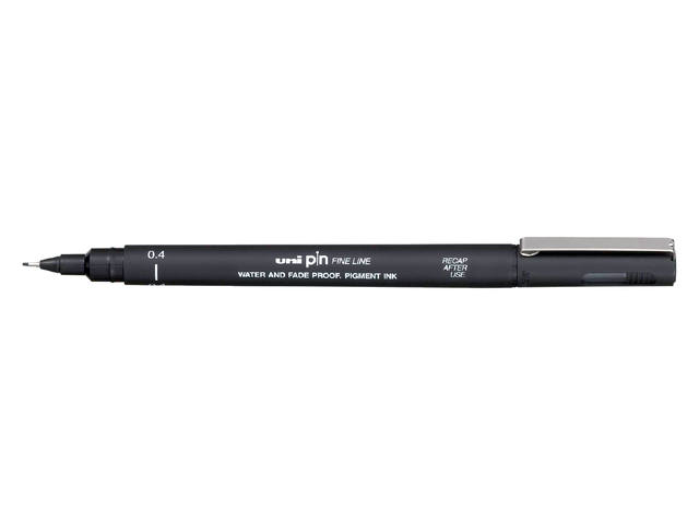 UNI PIN FINELINER SCHWARZ 0,4 MM