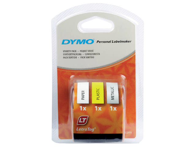 LABELTAPE DYMO 91240 LETRATAG 3-PACK ASS